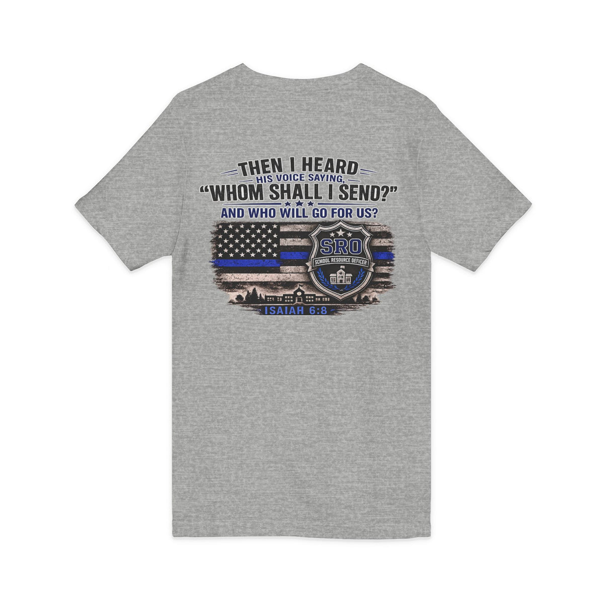 SPOUSE SRO V-Neck Tee — "Then I Heard His Voice Saying Whom Shall I Send"