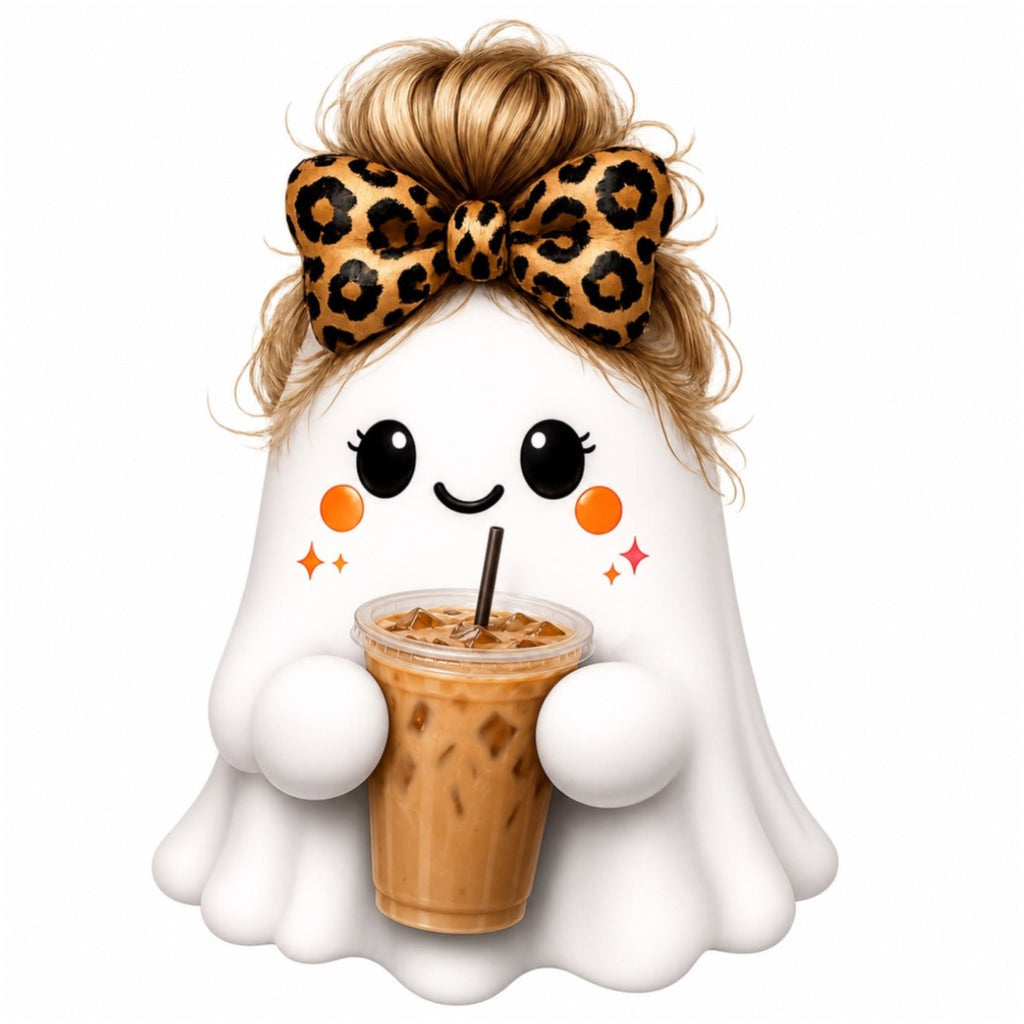 Spooky Sips Girl™ (Coffee) Ghost Shaped Pillow | The Everyday Girls Collection