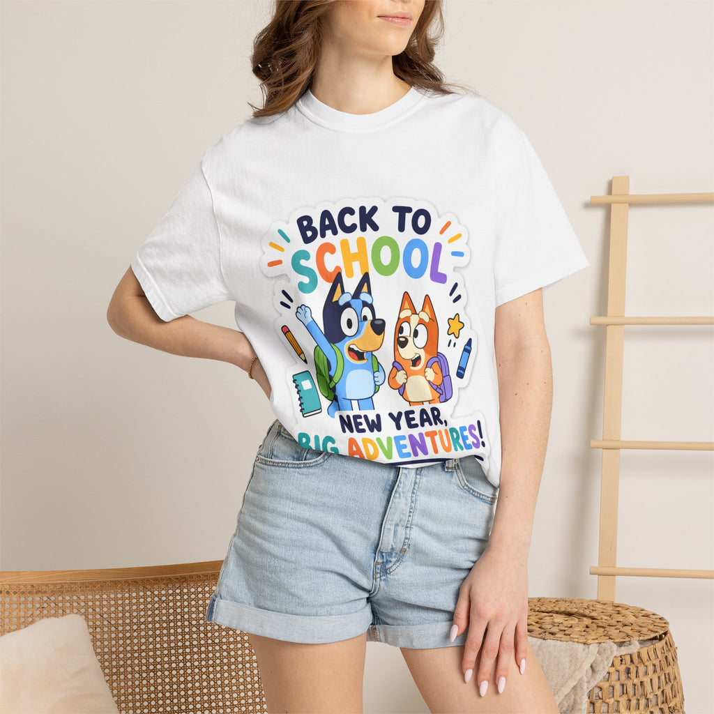 Back to School T-Shirt — "New Year, Big Adventures!" Kids Cartoon Tee
