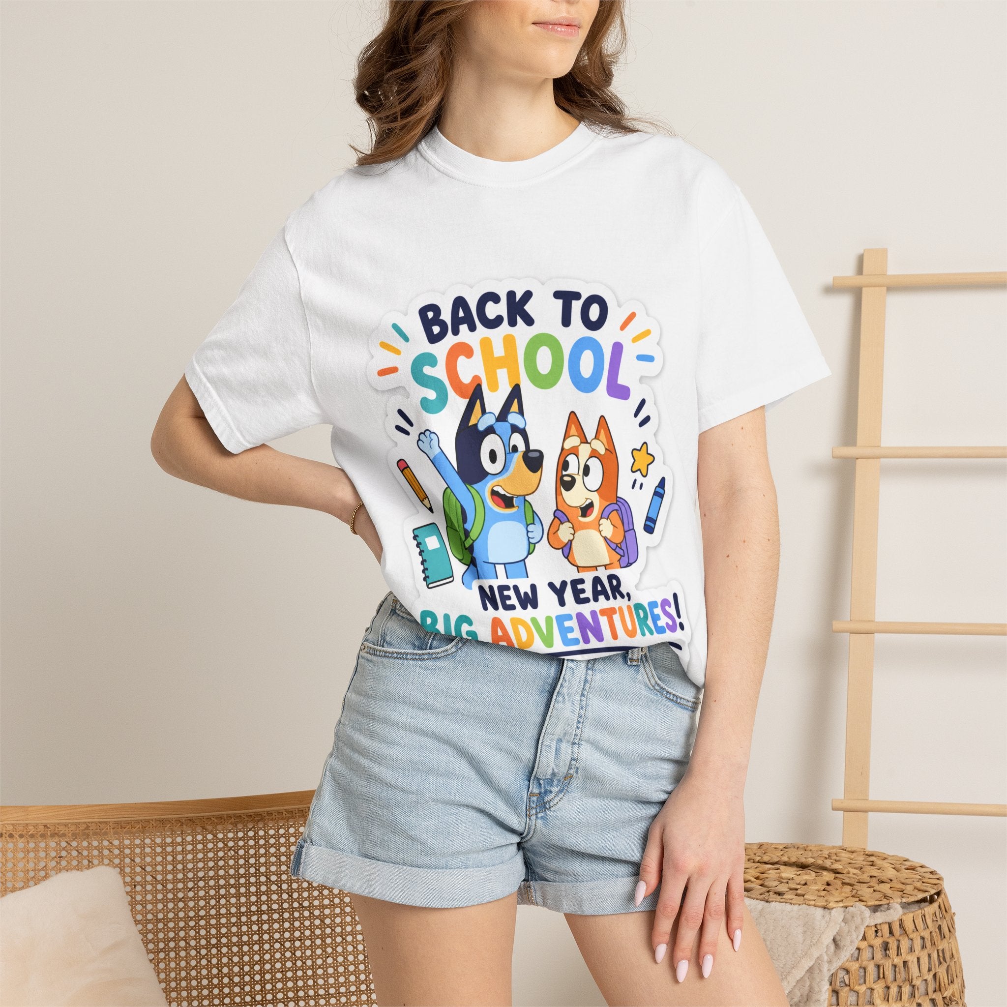 Back to School T-Shirt — "New Year, Big Adventures!" Kids Cartoon Tee