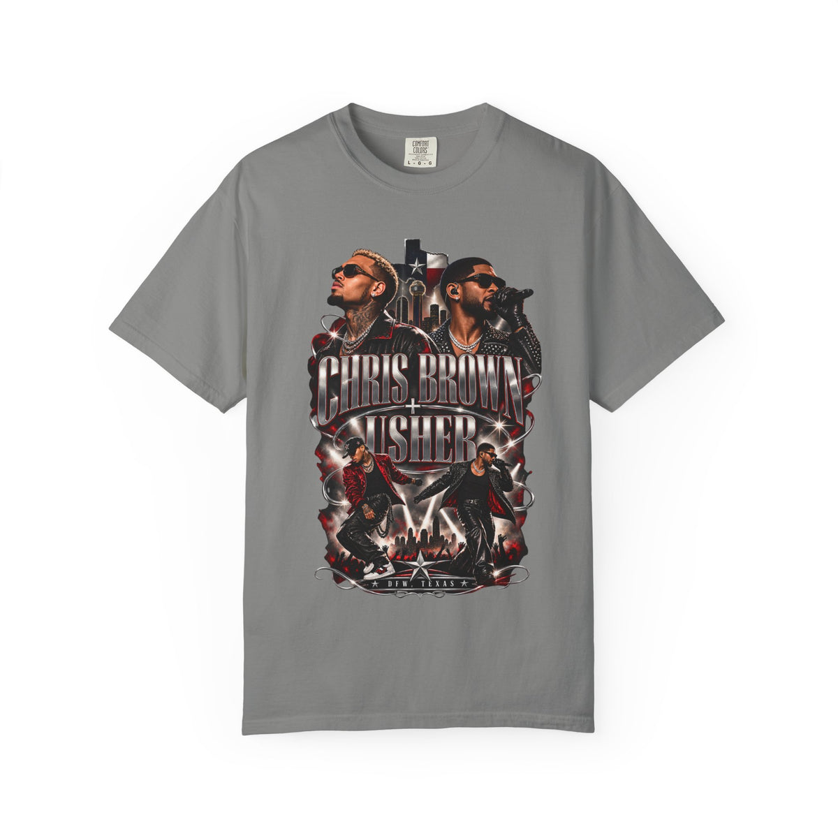Chris Brown & Usher Concert Tee — Retro R&B Graphic T-Shirt