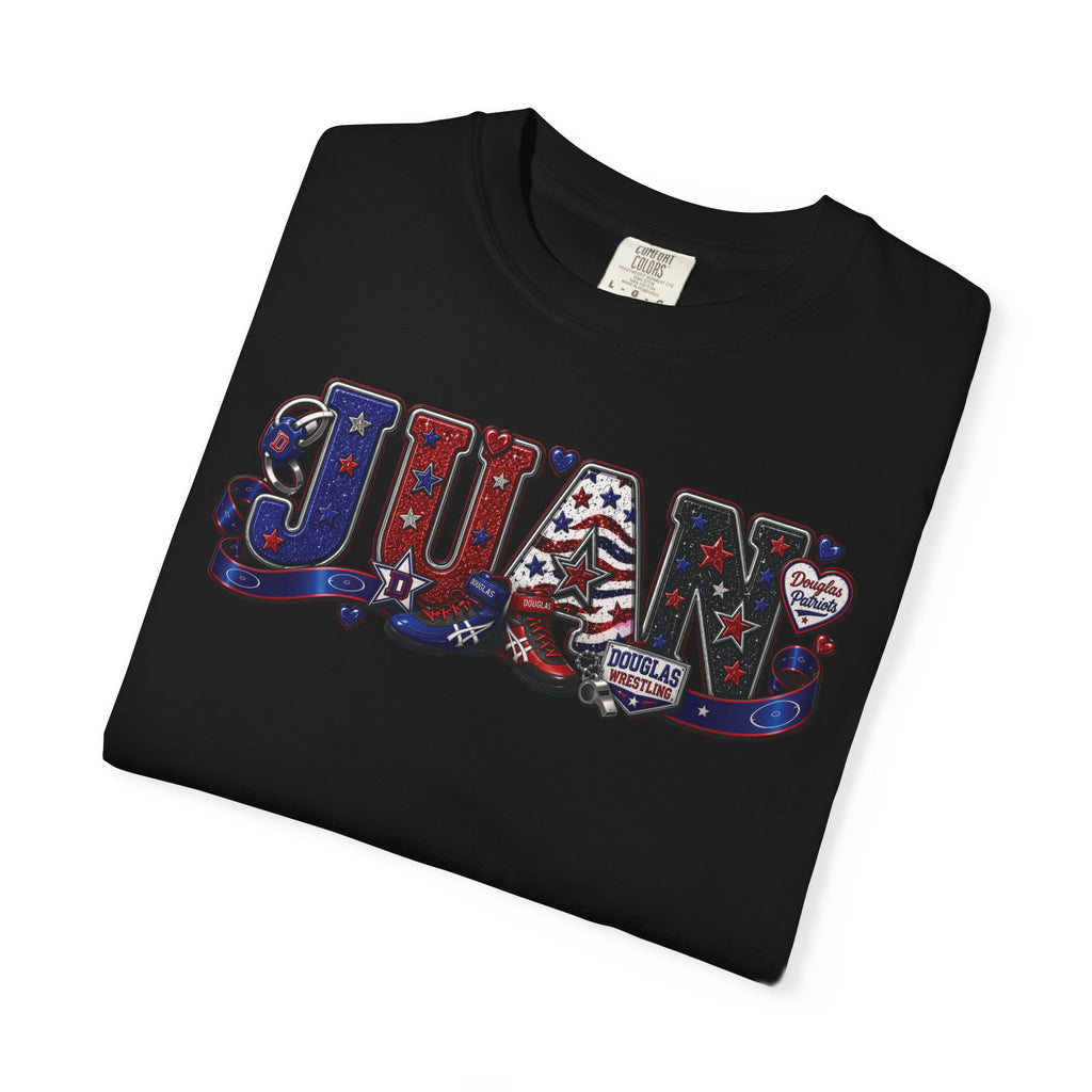 Patriotic Graphic TShirt American Name Design JUAN