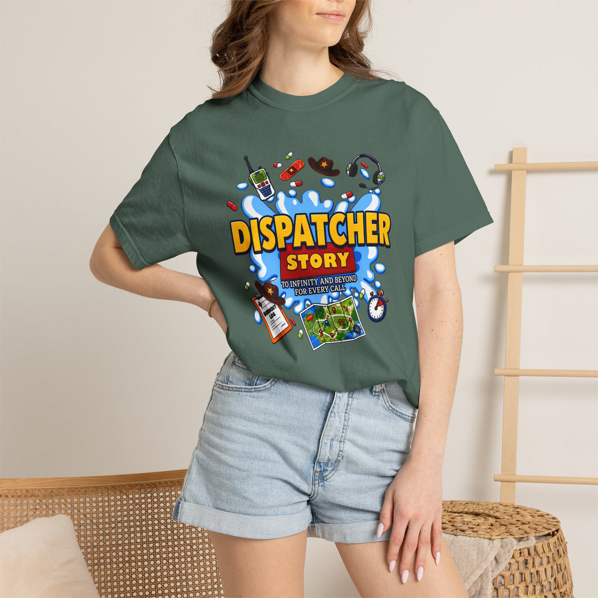 Dispatcher Story TShirt 911 Dispatcher Rescue Radio Call Center Tee