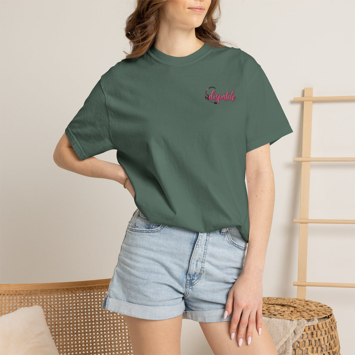 911 Dispatch Pink Ribbon T‑Shirt — Breast Cancer Awareness Dispatcher Tee
