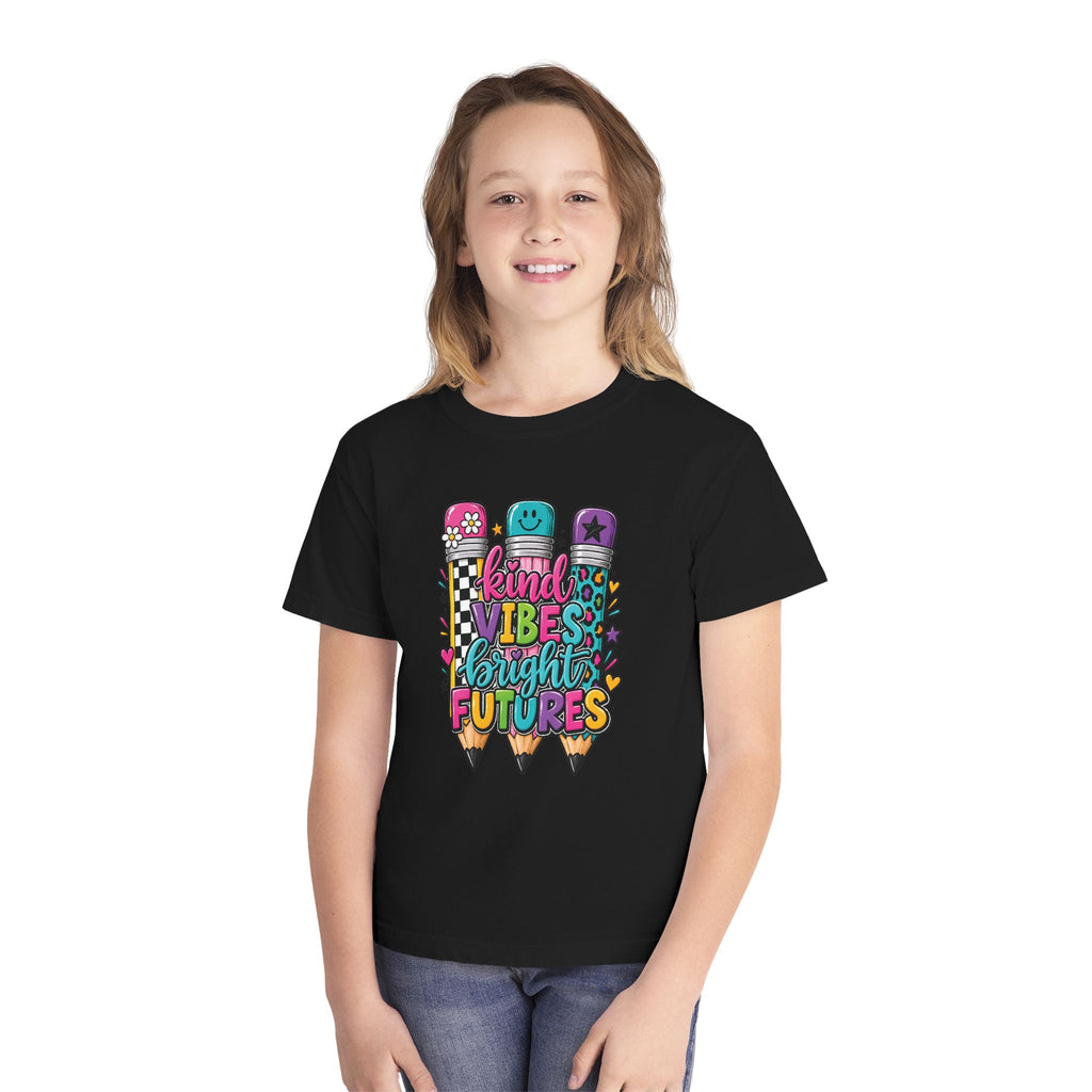 "Kind Vibes Bright Futures" Colorful Pencil Graphic Tee