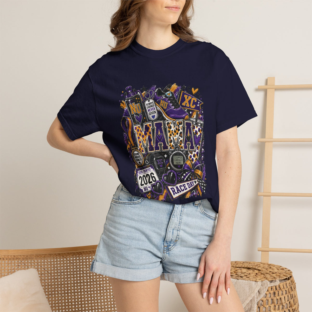 XC Mama Race Day TShirt 2026 Cross Country Mom Support Tee