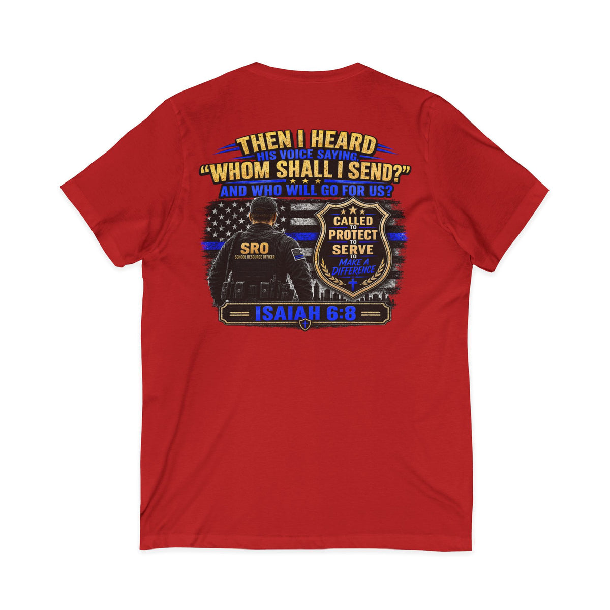 SPOUSE SRO V-Neck Tee — "Called to Protect"
