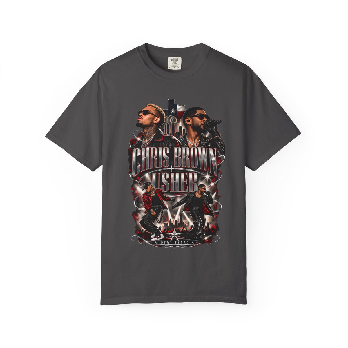 Chris Brown & Usher Concert Tee — Retro R&B Graphic T-Shirt
