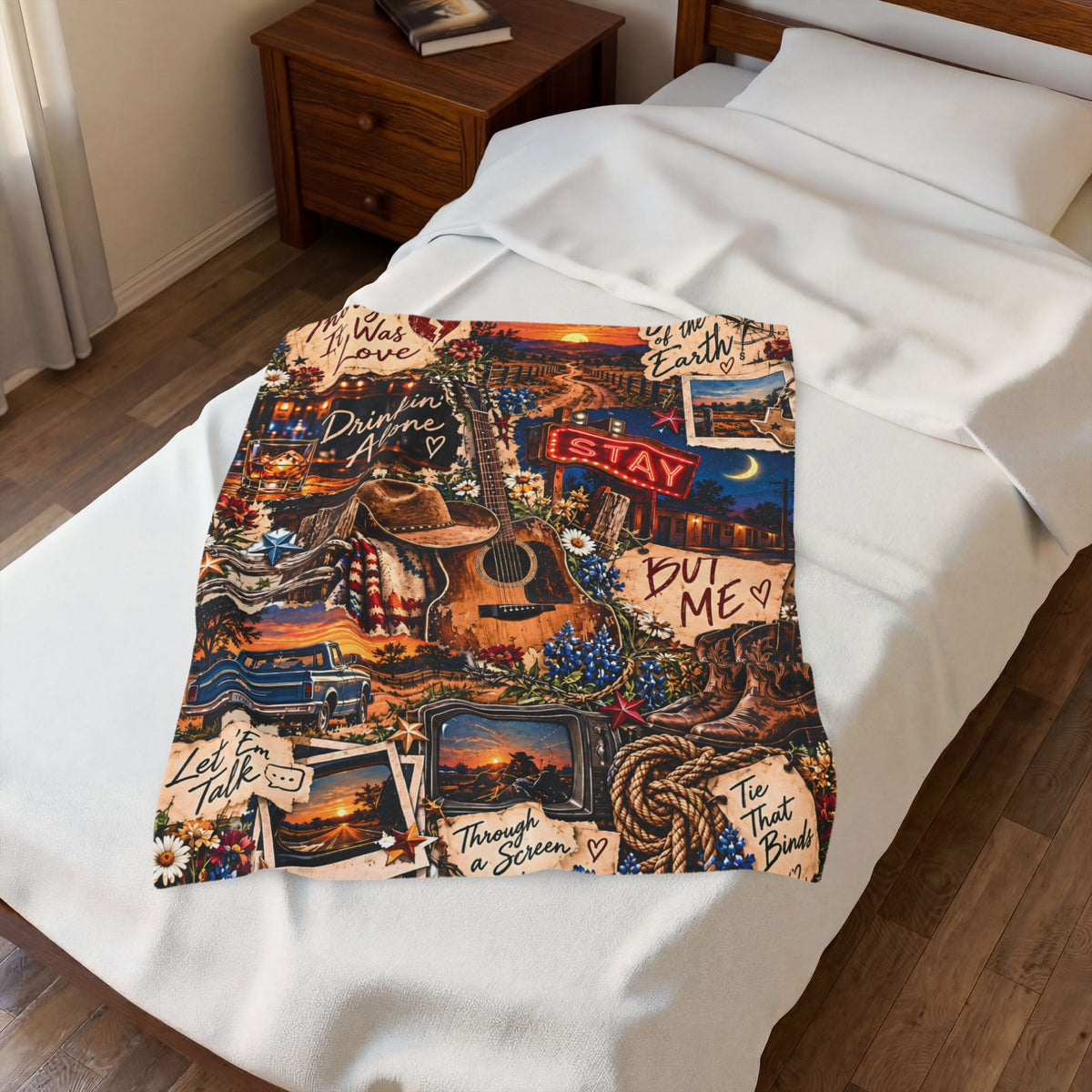 Rustic Country Collage Throw