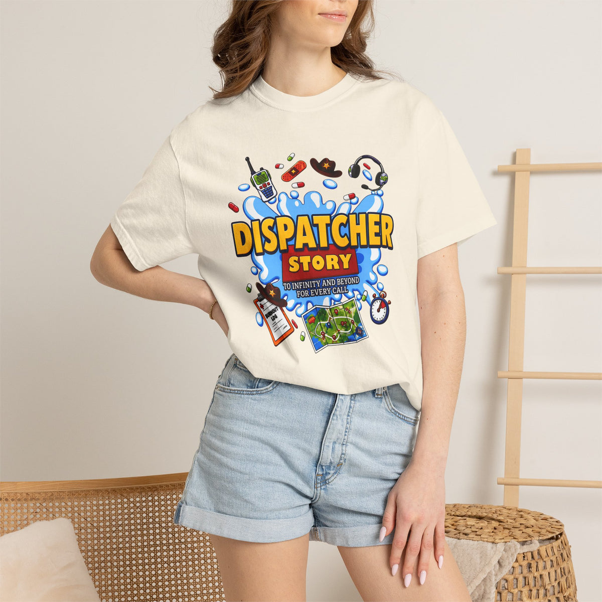Dispatcher Story TShirt 911 Dispatcher Rescue Radio Call Center Tee