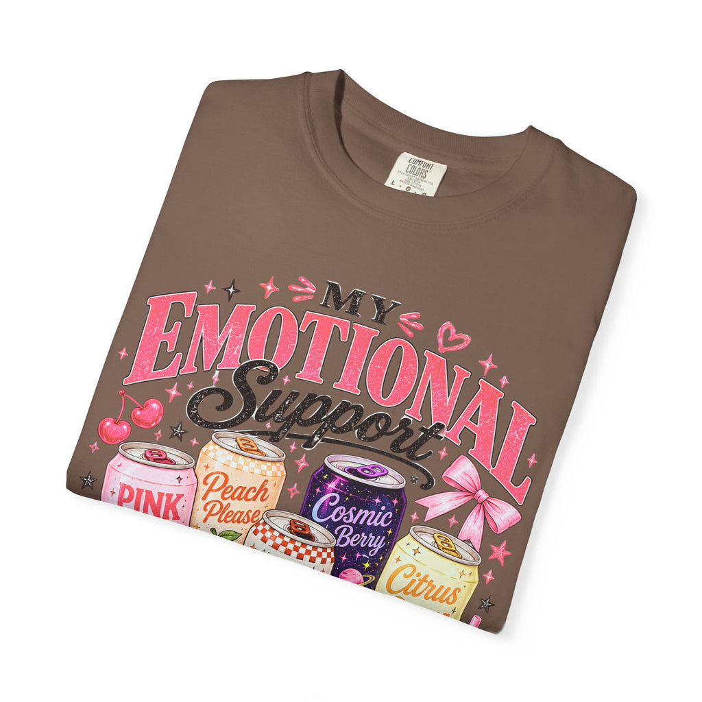 Emotional Support Energy Drinks T-Shirt — Vintage Candy Soda Graphic Tee
