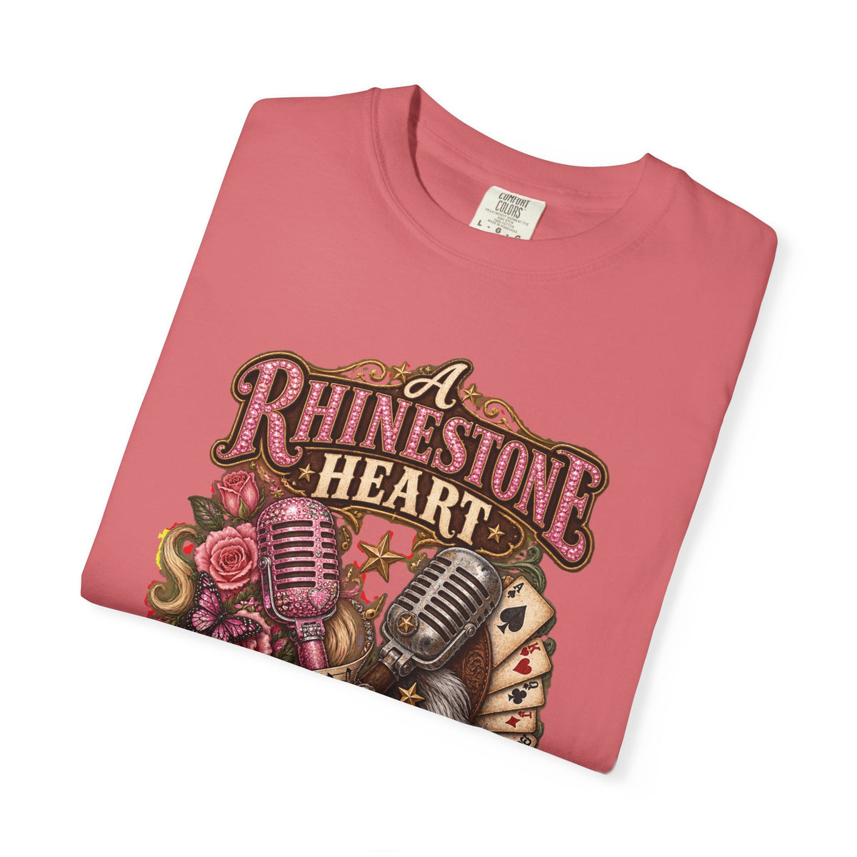 Rhinestone Heart Country Girl T-Shirt Memorial Dolly
