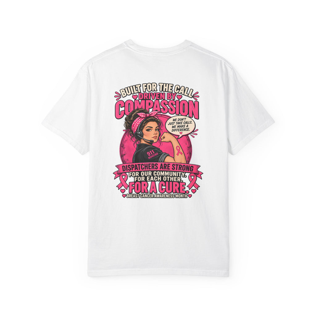 911 Dispatcher Compassion Breast Cancer Awareness Tee