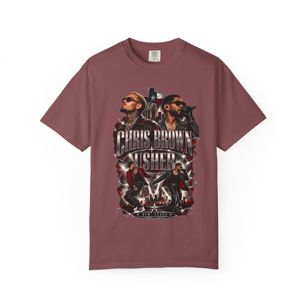 Chris Brown & Usher Concert Tee — Retro R&B Graphic T-Shirt