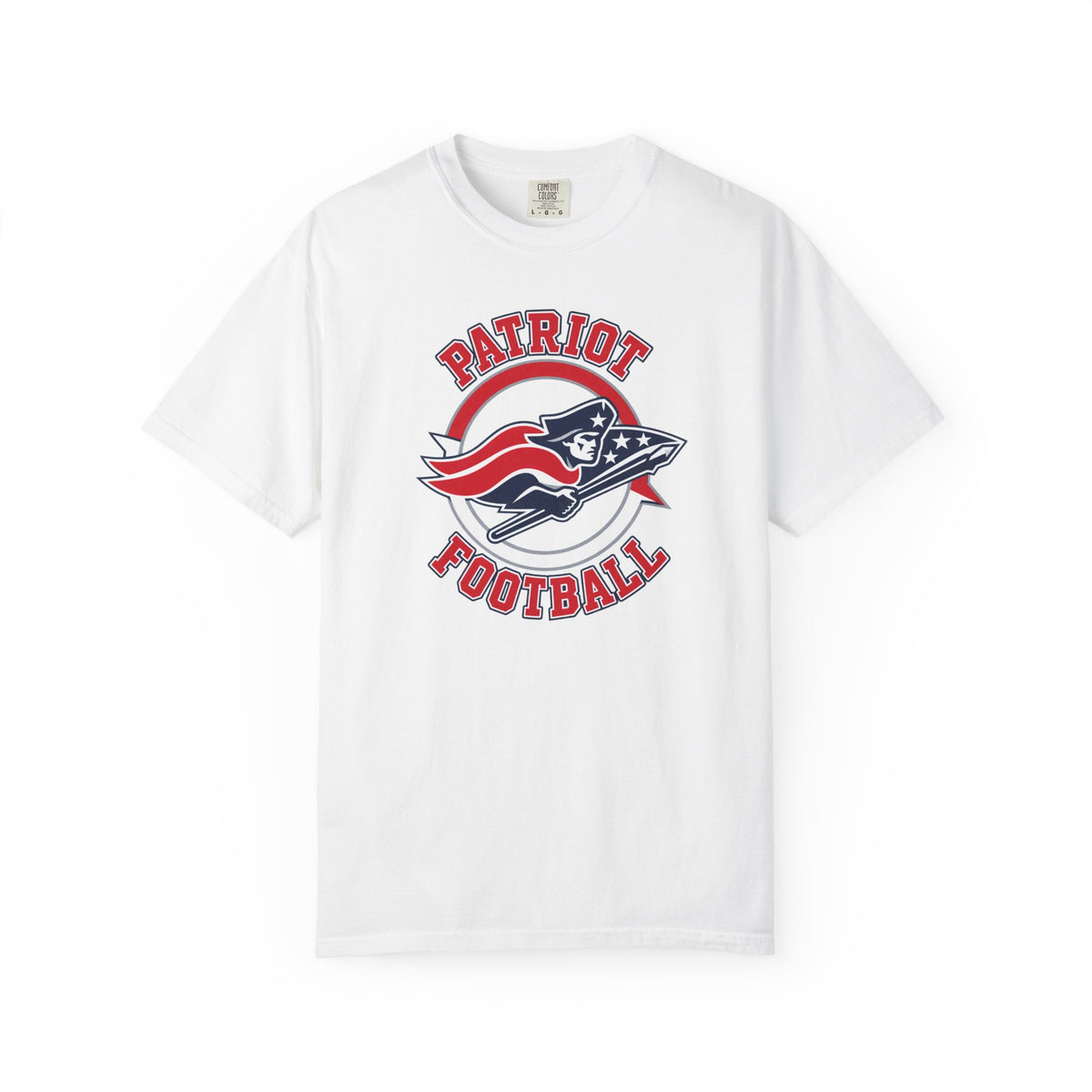 Patriot Football Tee — Vintage American Flag Helmet Crewneck