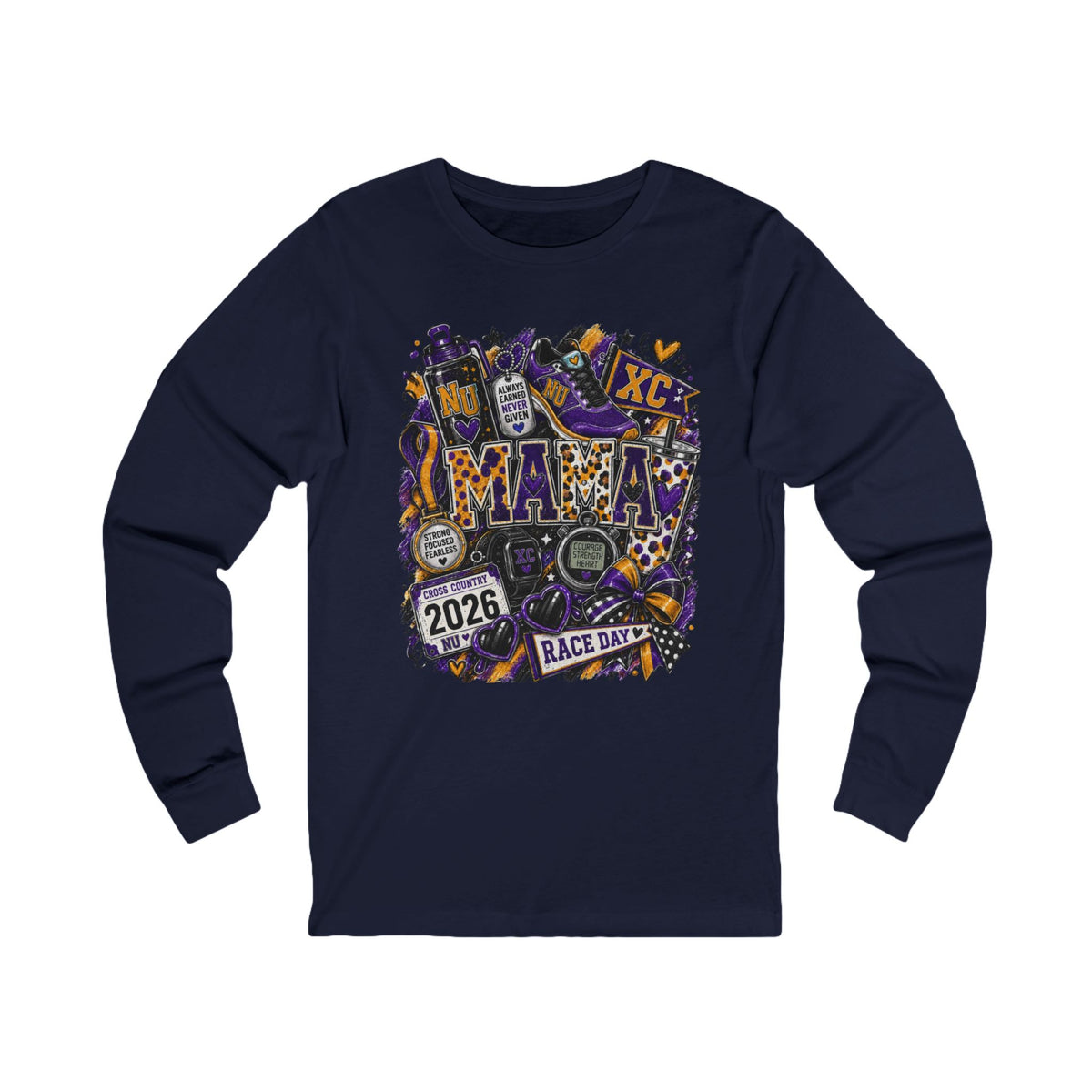 Mama Cross Country Race Day 2026 Long Sleeve Tee
