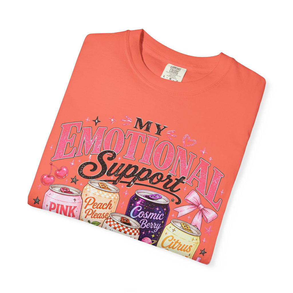 Emotional Support Energy Drinks T-Shirt — Vintage Candy Soda Graphic Tee