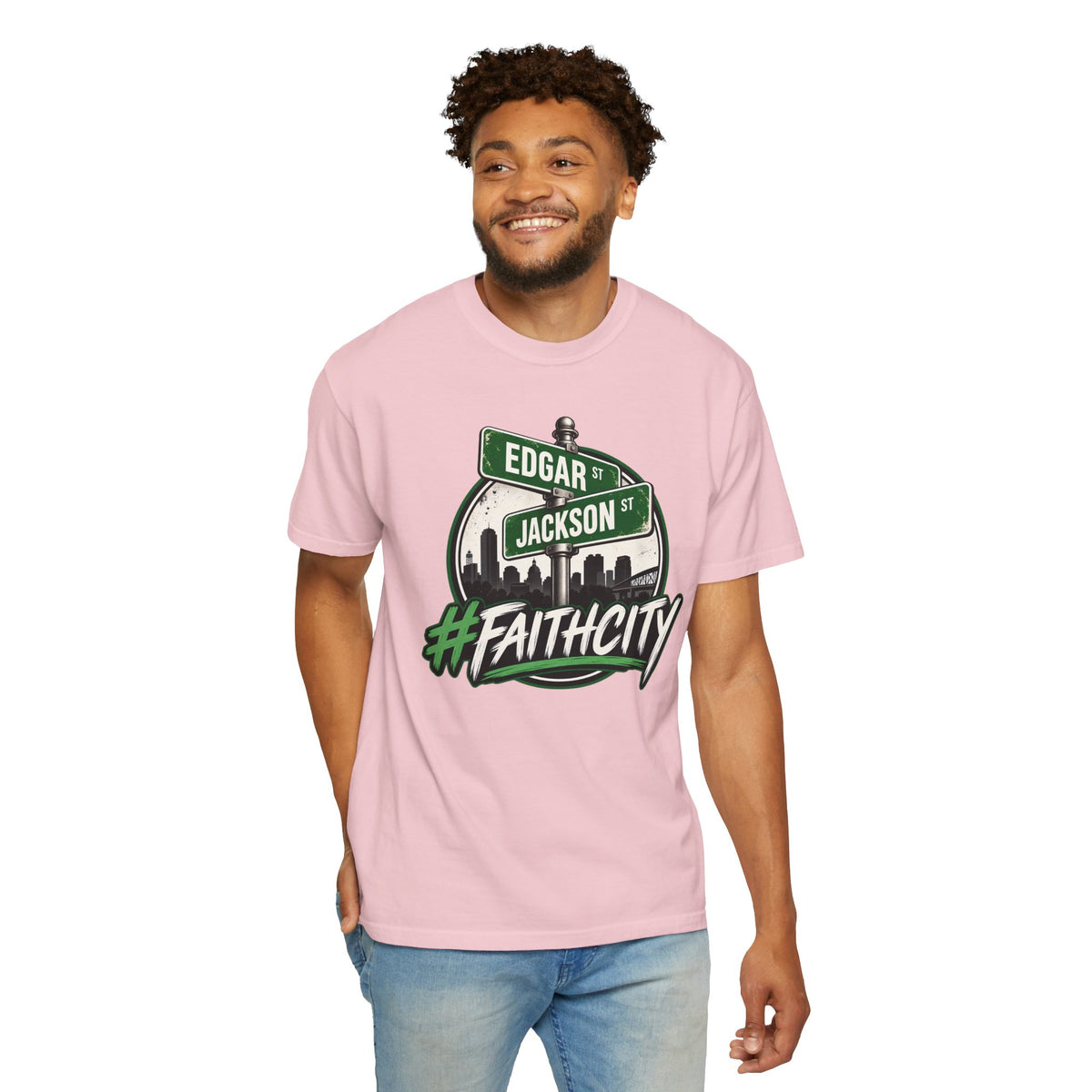 FaithCity Edgar Jackson Street Sign Skyline Tee