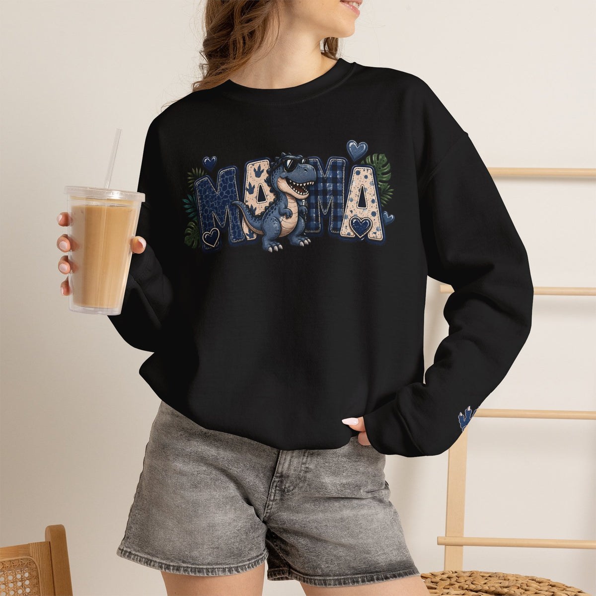 MAMA Crewneck Sweatshirt (personalized) BOY DINO - BECKETT