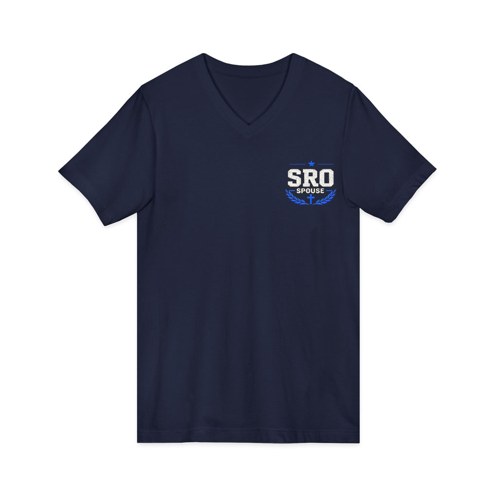 SPOUSE SRO V-Neck Tee — "Then I Heard His Voice Saying Whom Shall I Send"