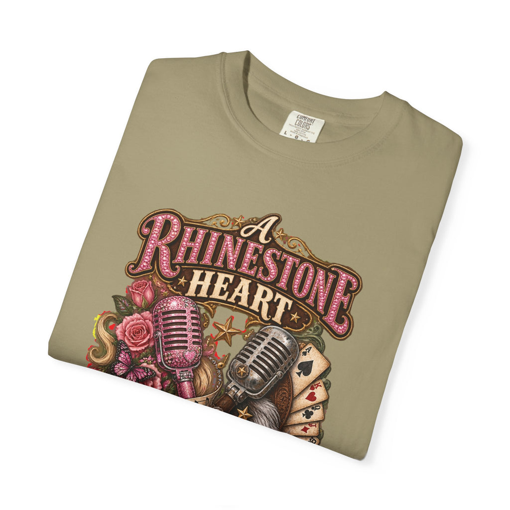 Rhinestone Heart Country Girl T-Shirt Memorial Dolly