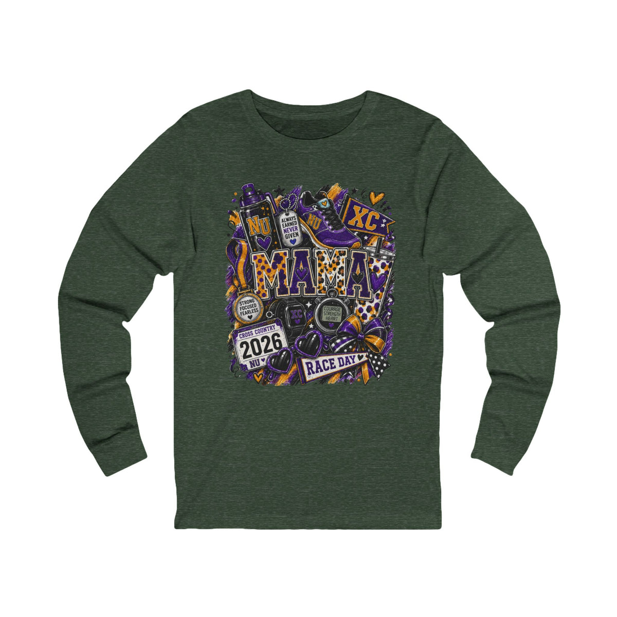 Mama Cross Country Race Day 2026 Long Sleeve Tee