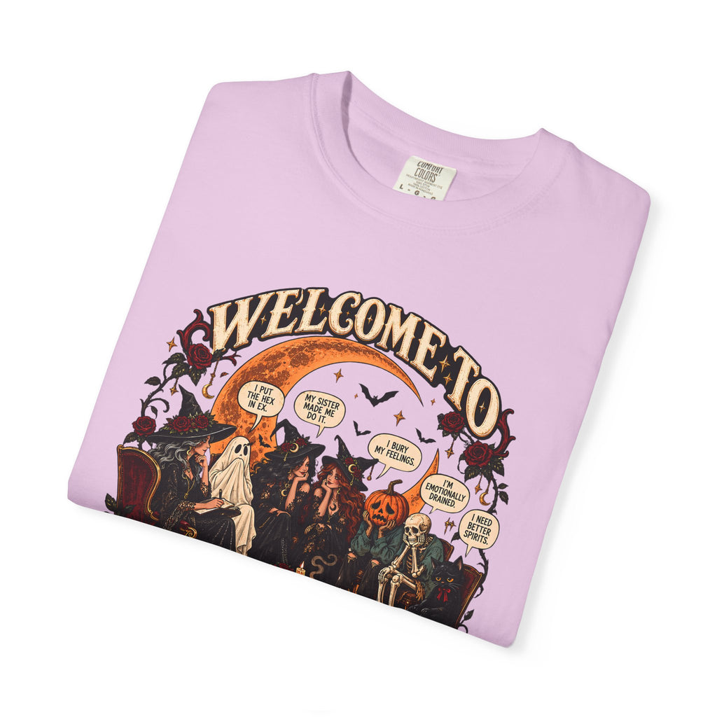 Witchy Group Therapy T-Shirt — "Welcome to Witchy Group Therapy" Retro Halloween Tee