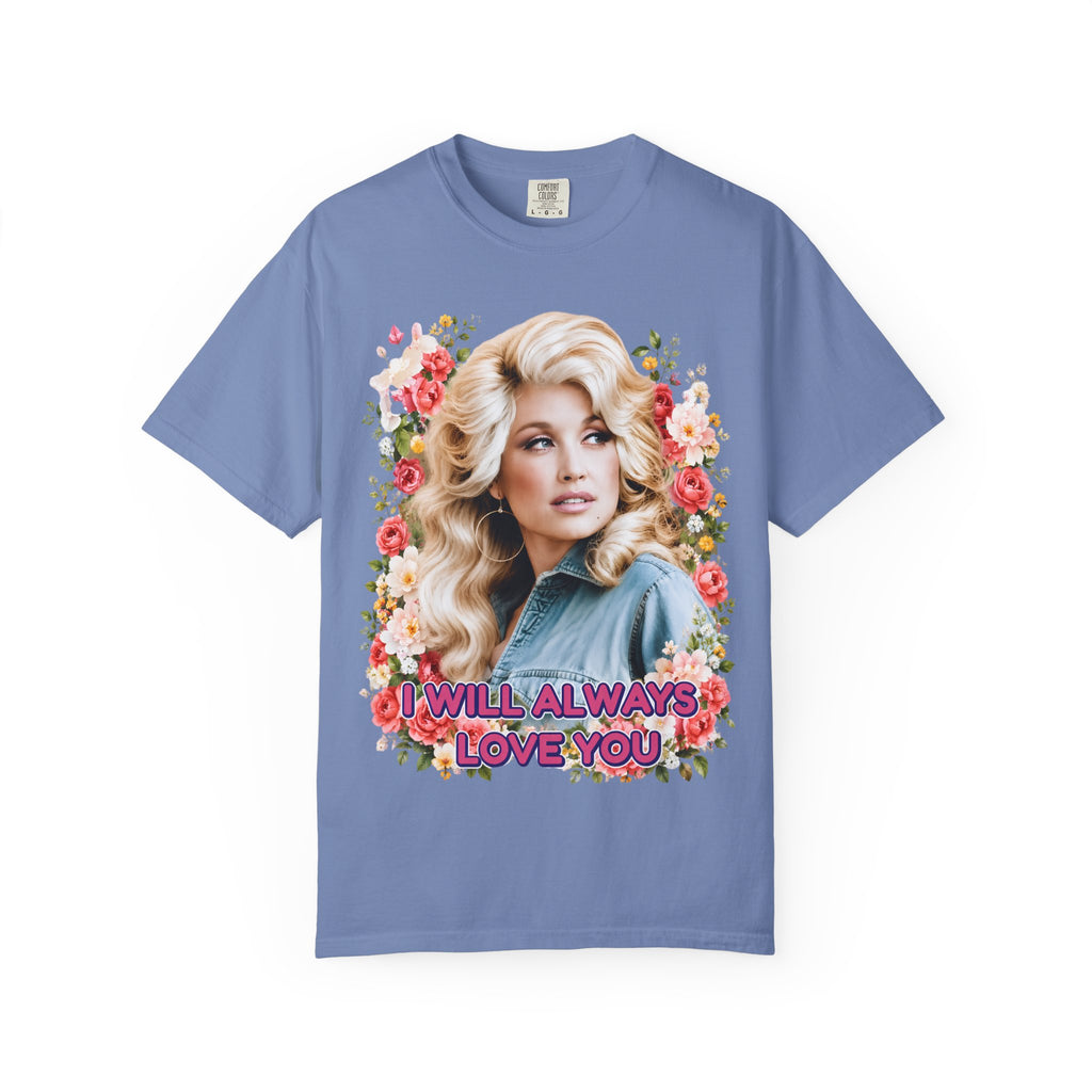 Graphic Tee Retro Floral Portrait I Will Always Love You