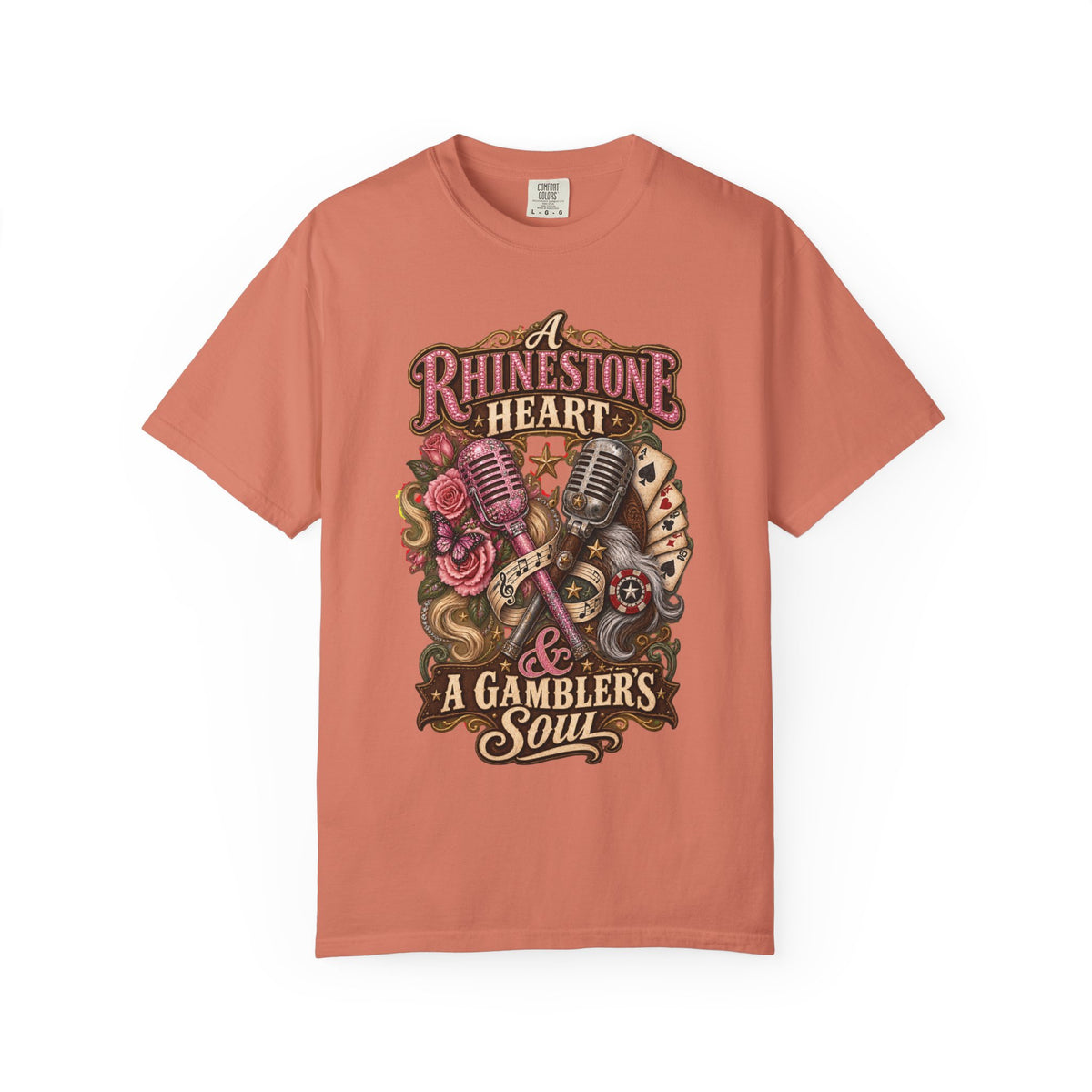 Rhinestone Heart Country Girl T-Shirt Memorial Dolly