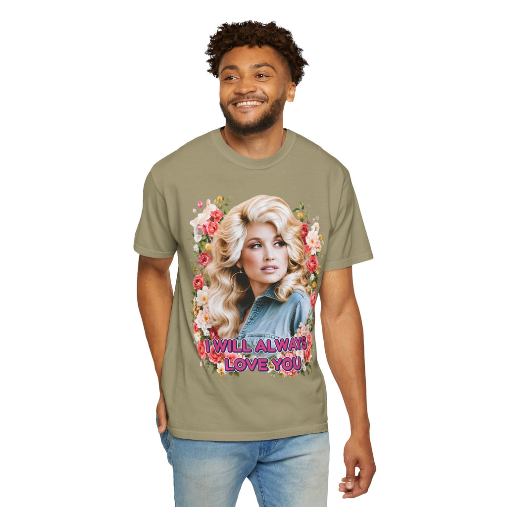 Graphic Tee Retro Floral Portrait I Will Always Love You