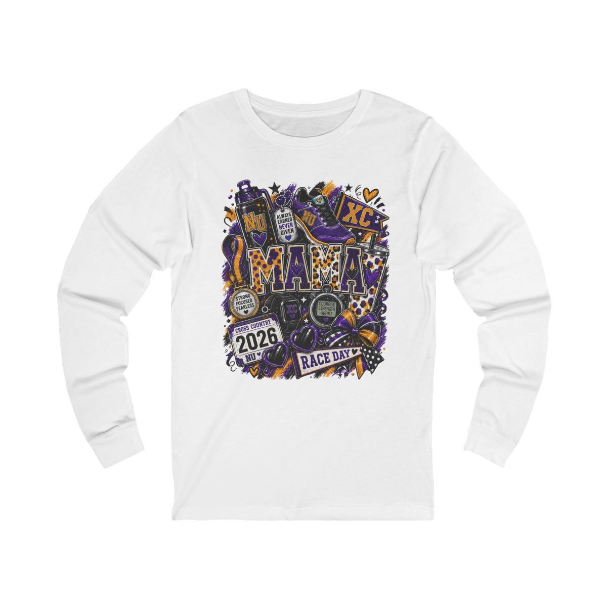 Mama Cross Country Race Day 2026 Long Sleeve Tee