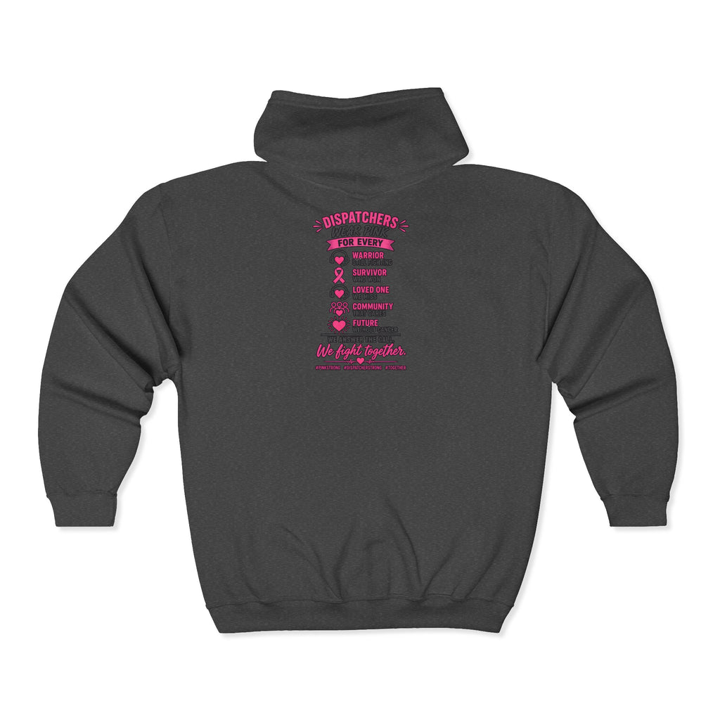 Full Zip Hoodie Pink Breast Cancer Support