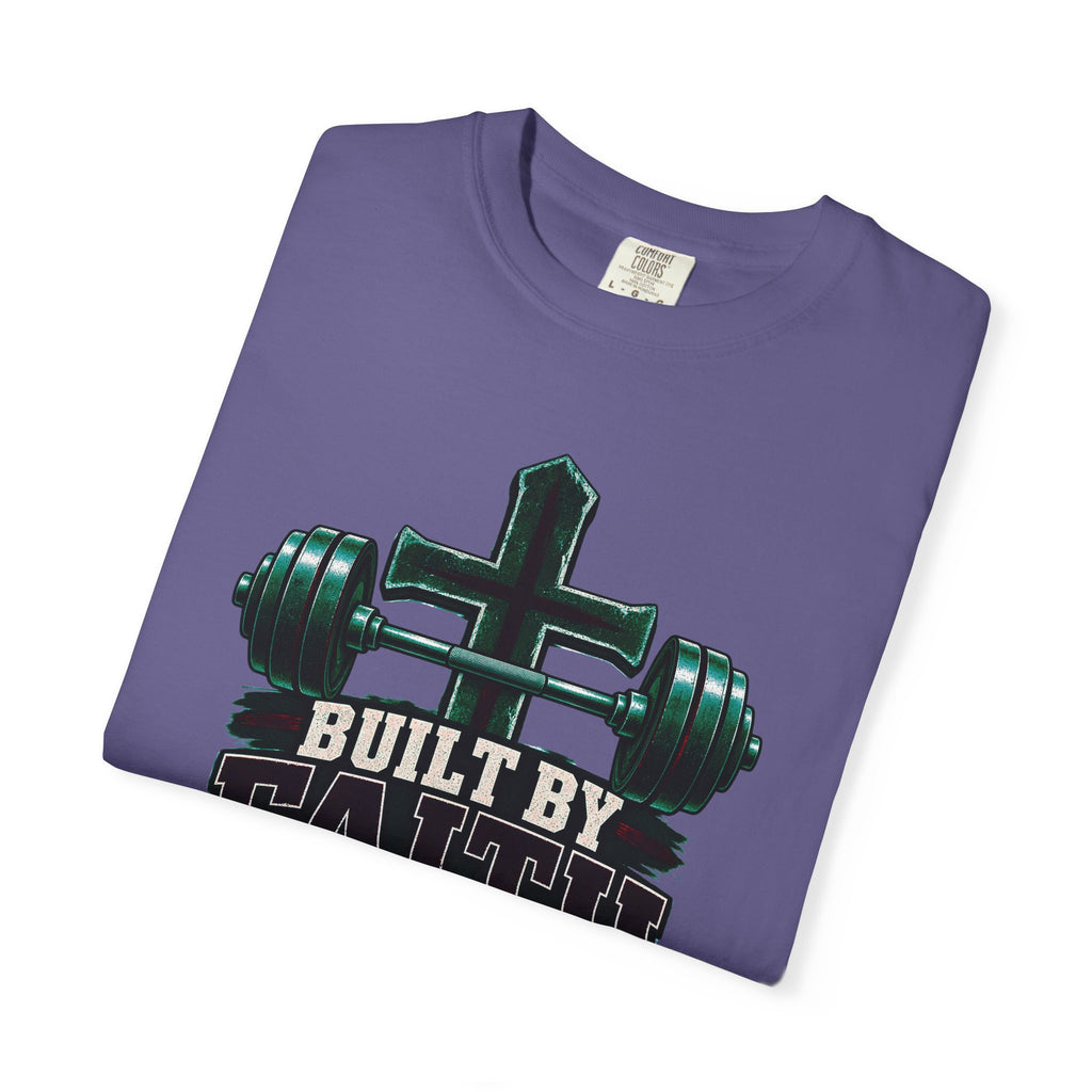Built by Faith Cross & Barbell T-Shirt