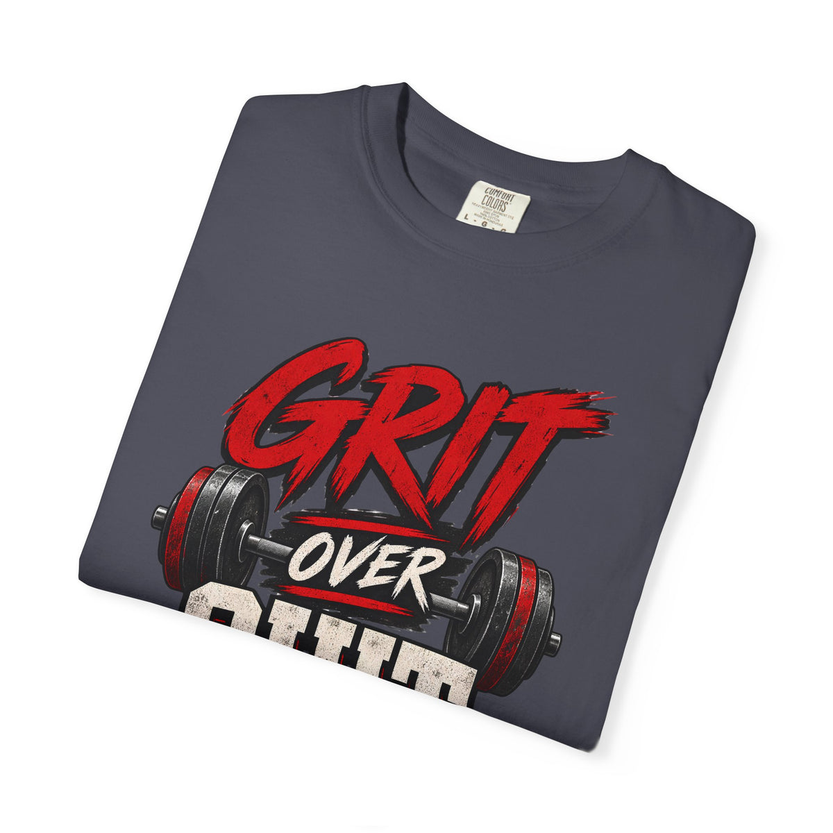 Grit Over Quit TShirt Motivational Weightlifting Gym Tee