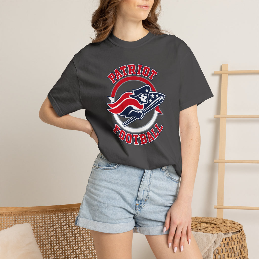 Patriot Football Tee — Vintage American Flag Helmet Crewneck