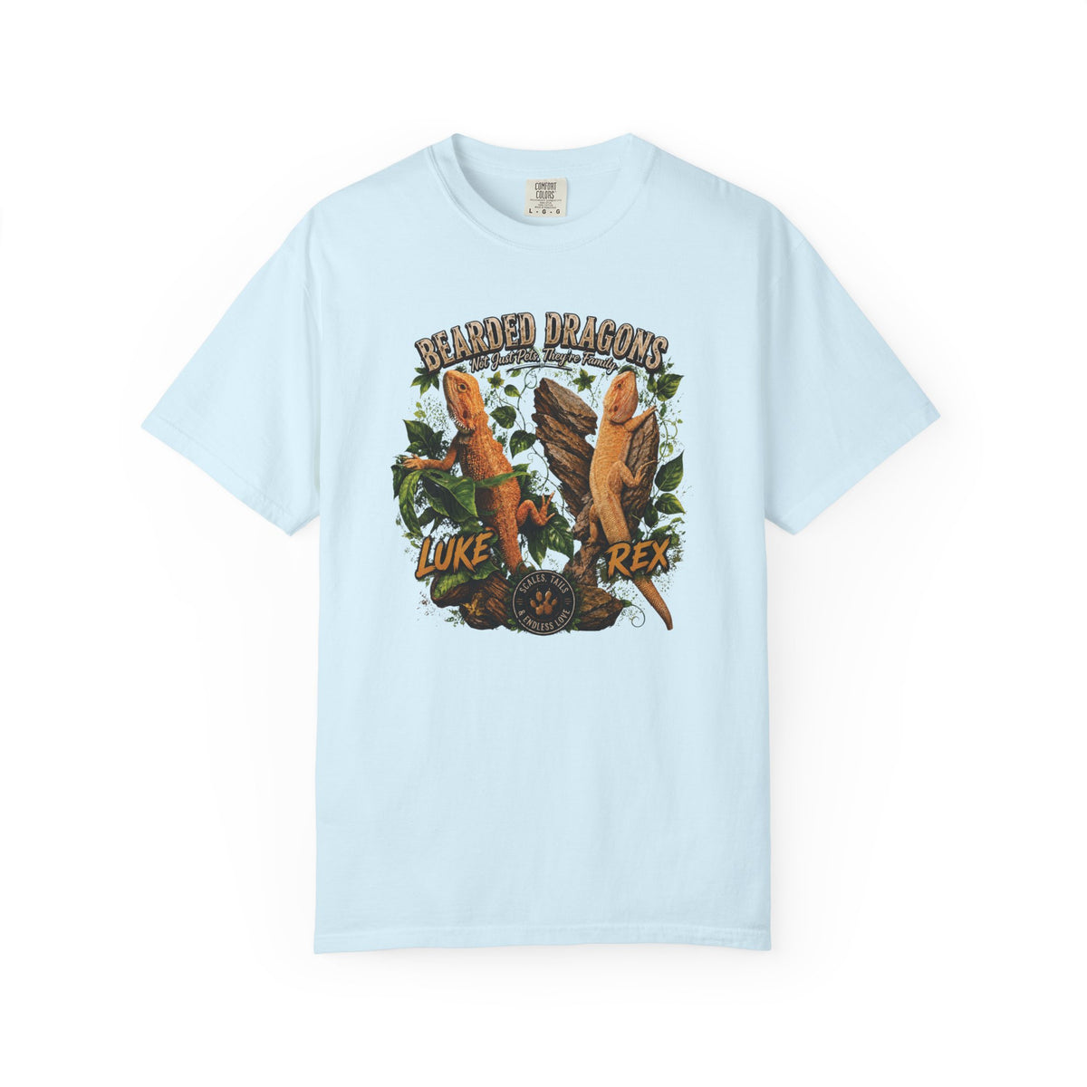 Bearded Dragons Illustration TShirt Luke Rex Reptile Lover Tee