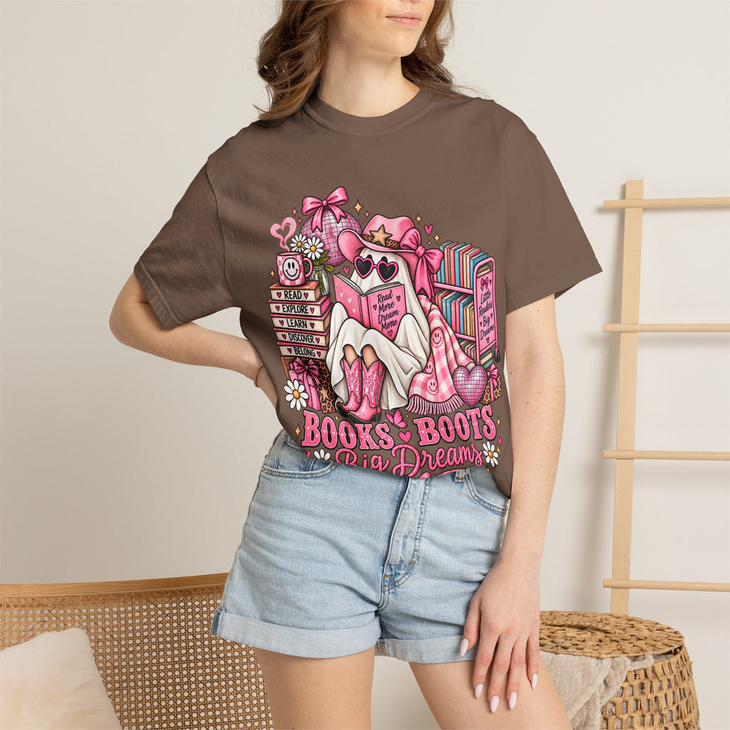 Books & Boots Cozy Reading T-Shirt