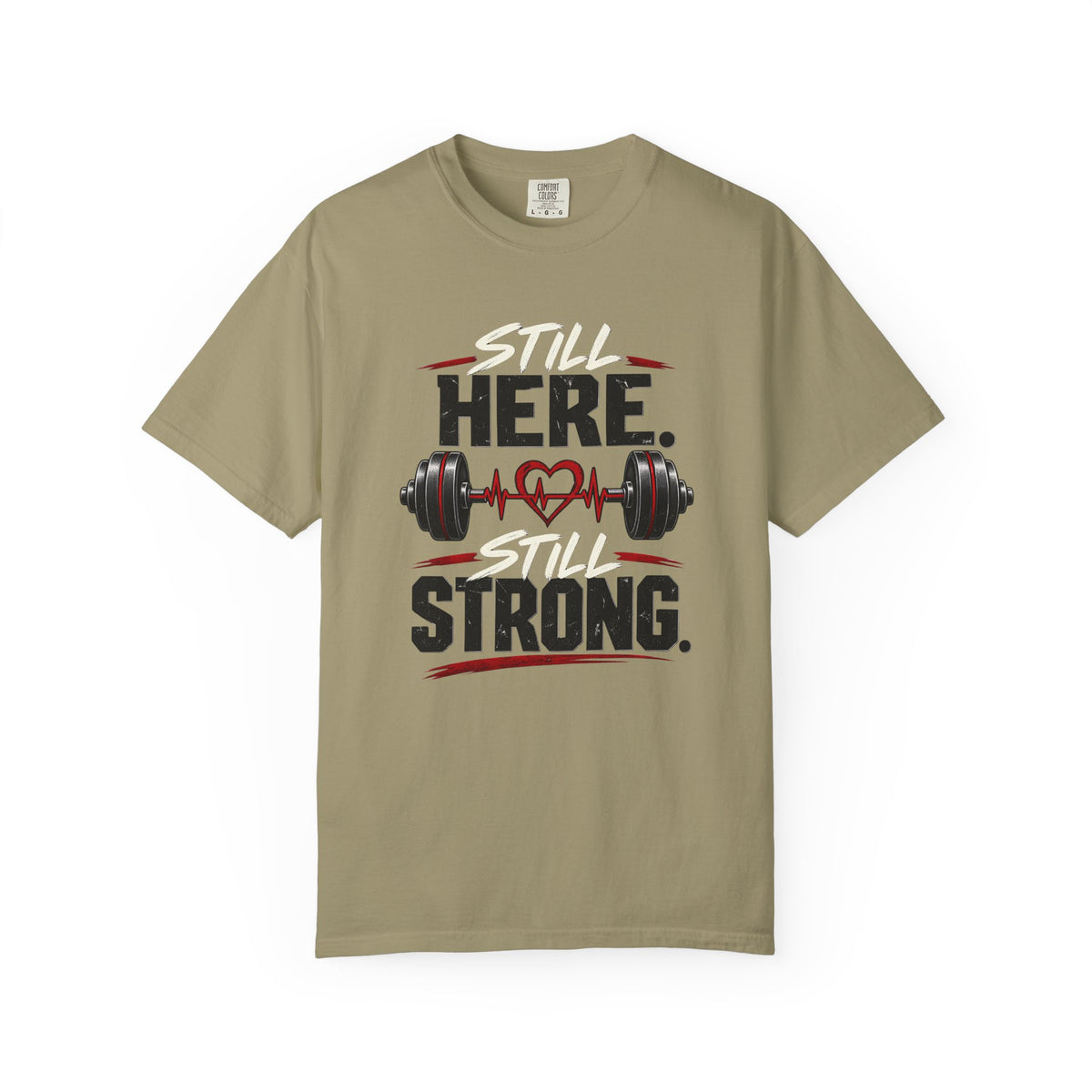 Here Strong Weightlifting TShirt Fitness Gym Graphic Tee