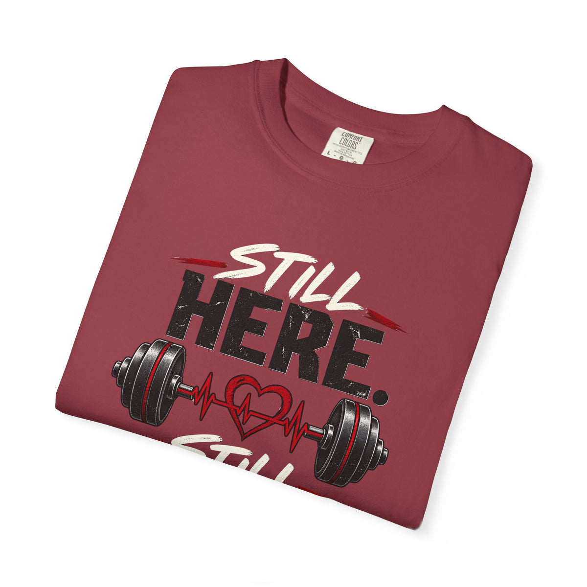 Here Strong Weightlifting TShirt Fitness Gym Graphic Tee