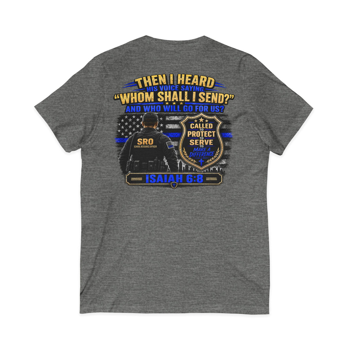 SPOUSE SRO V-Neck Tee — "Called to Protect"