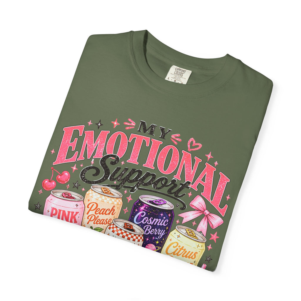 Emotional Support Energy Drinks T-Shirt — Vintage Candy Soda Graphic Tee