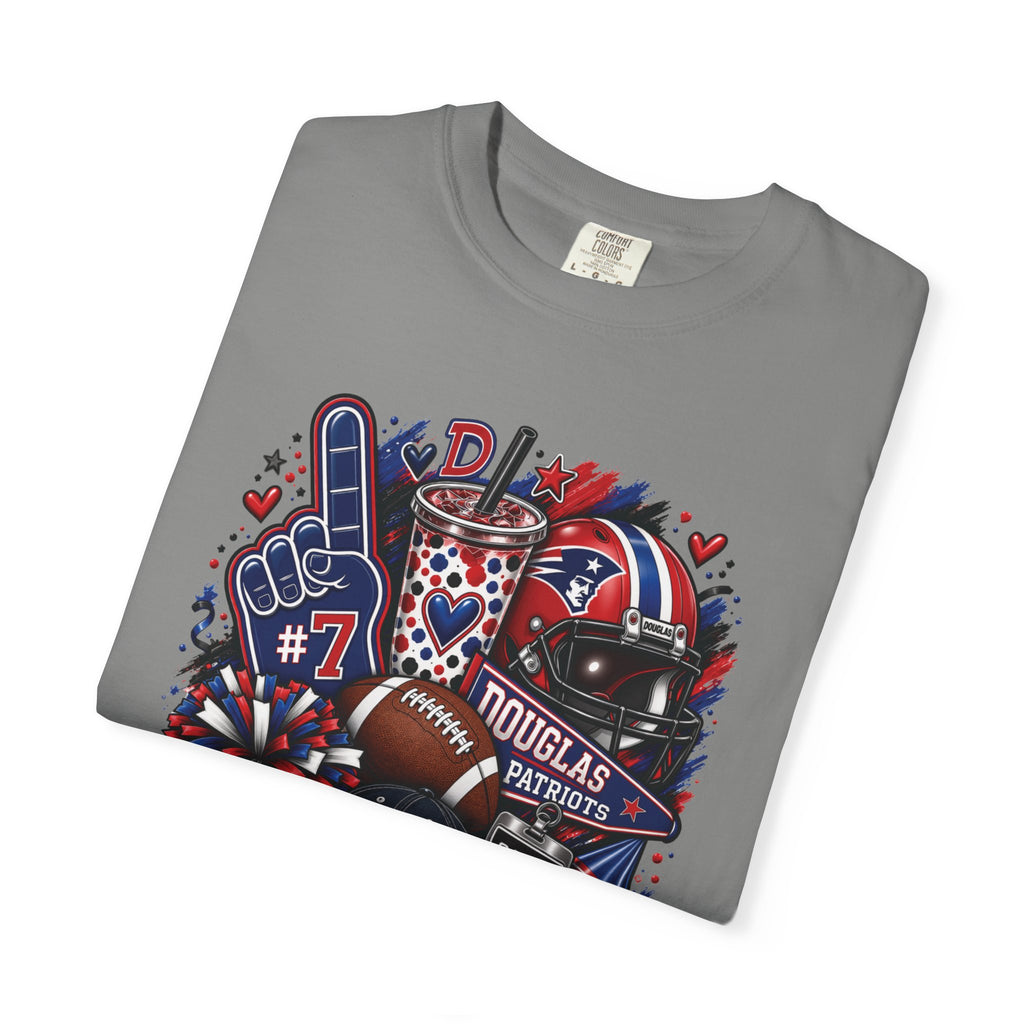 Patriotic Football Fan T-Shirt — Red White Blue Game Day Tee