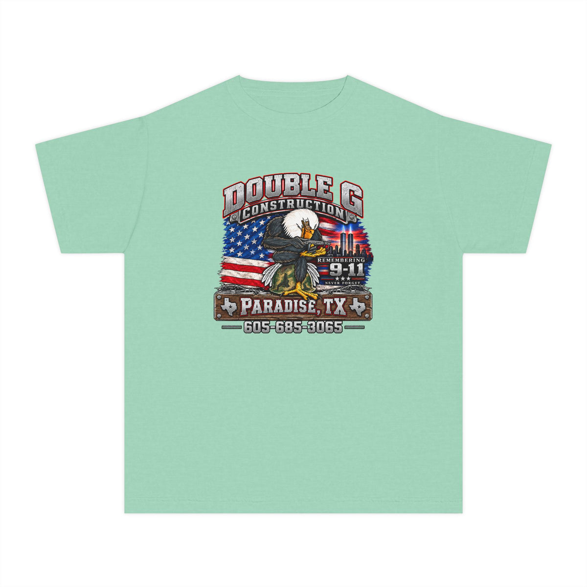 Double G Construction 9 11 Tribute Youth Tee