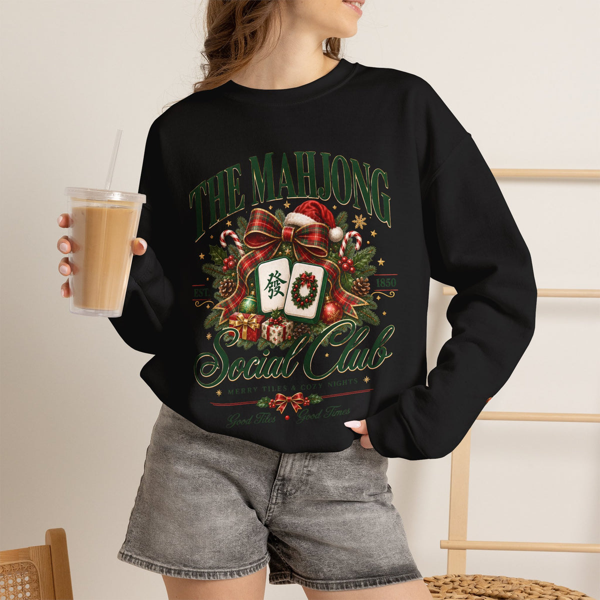 Mahjong Social Club Crewneck - CHRISTMAS