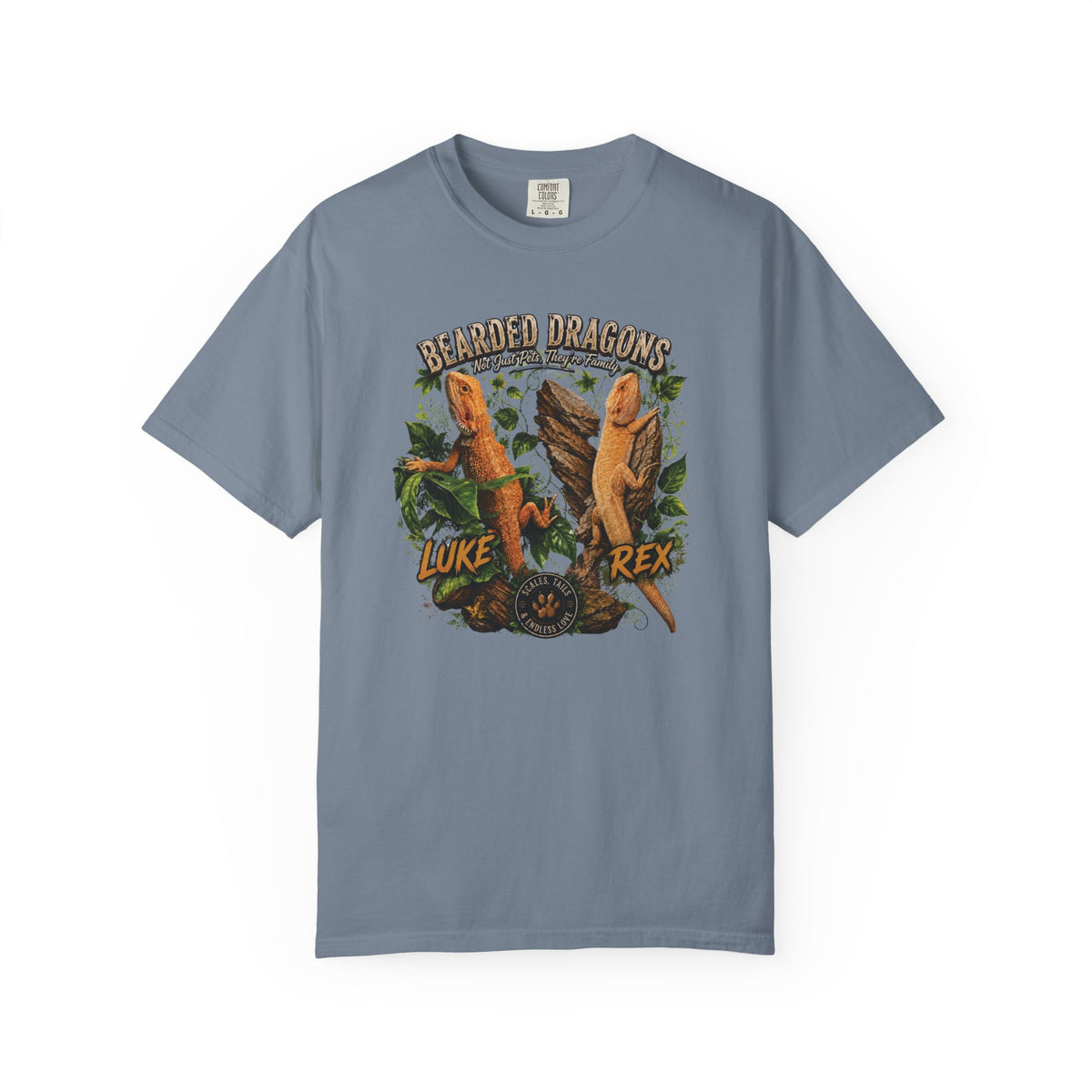 Bearded Dragons Illustration TShirt Luke Rex Reptile Lover Tee