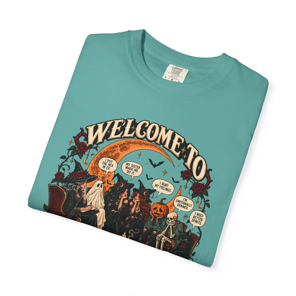 Witchy Group Therapy T-Shirt — "Welcome to Witchy Group Therapy" Retro Halloween Tee