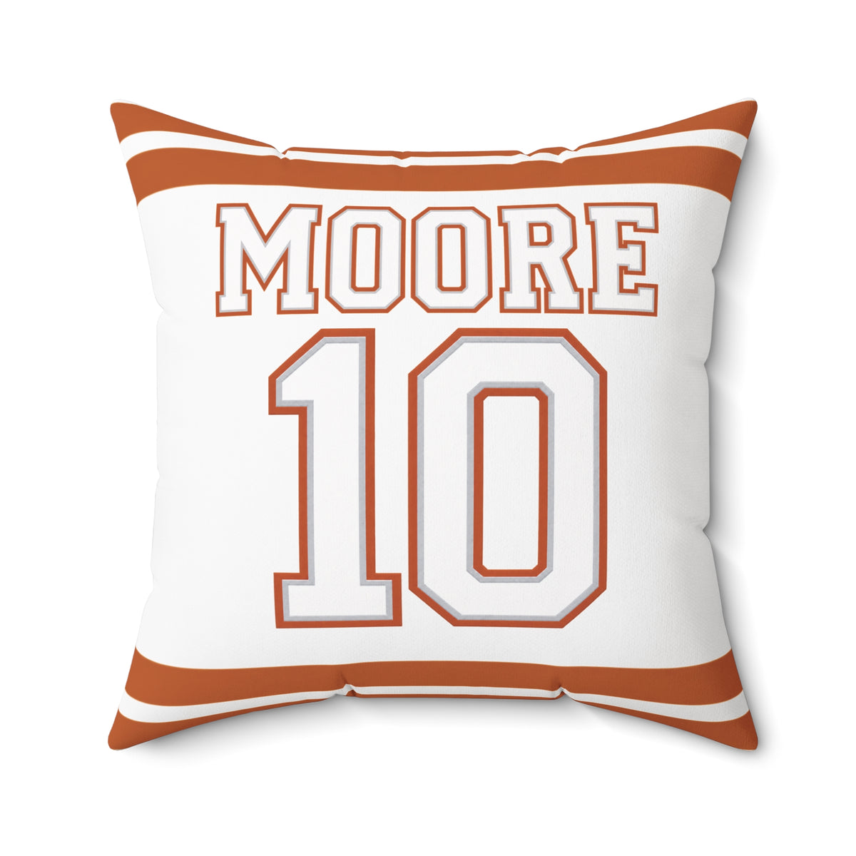 Personalized Sports Jersey Pillow Moore 10 Number Throw Pillow