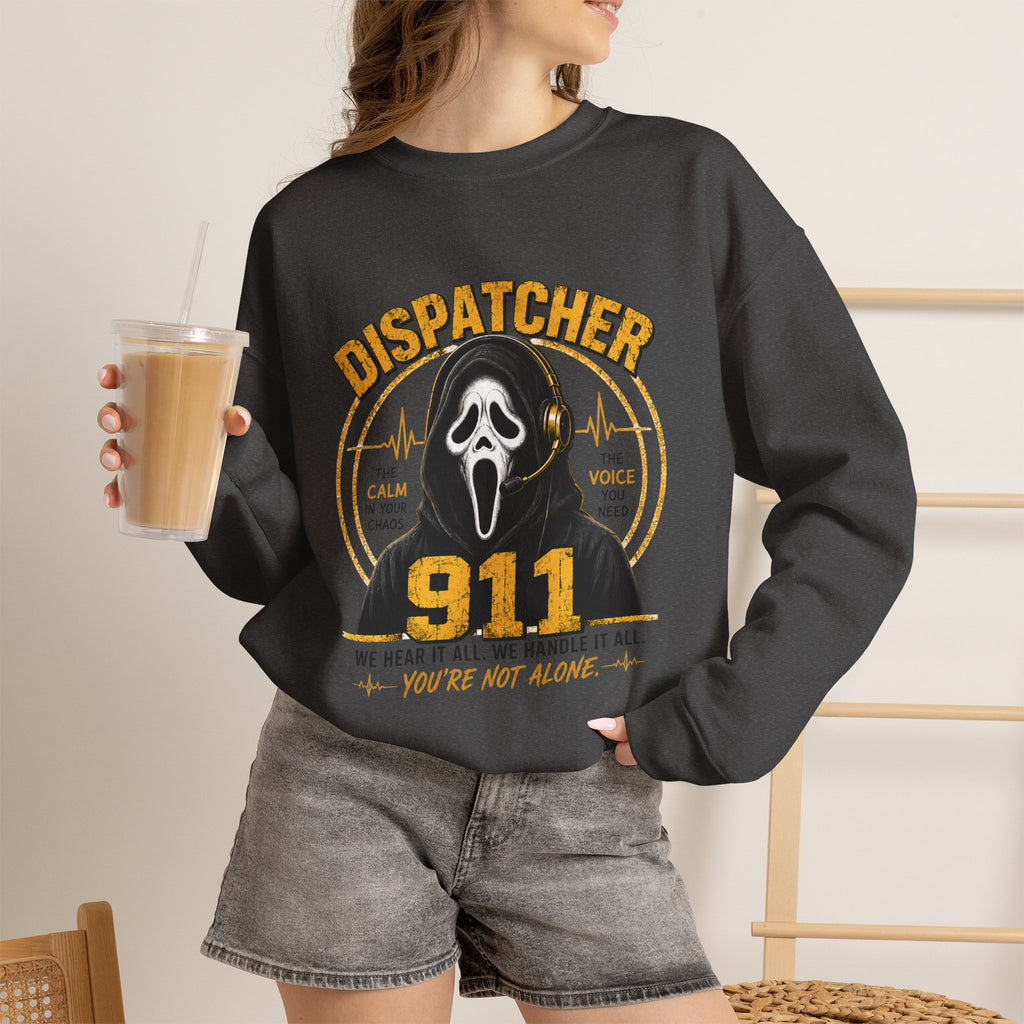 Dispatcher 911 Crewneck Sweatshirt — "We Hear It All, We Handle It All" Support Tee