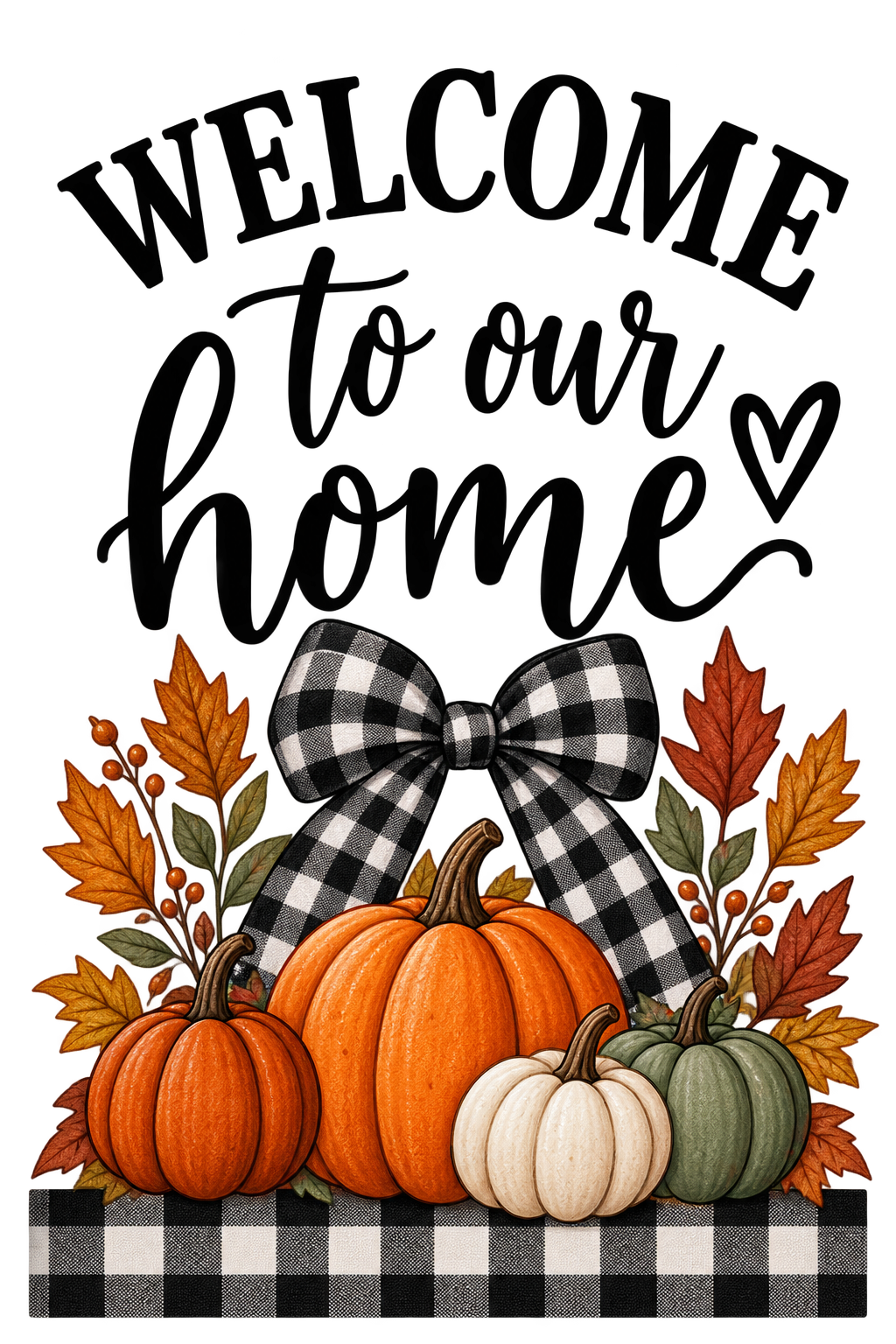 Personalized Fall Porch Set | Custom Doormat + Garden Flag | Autumn, Football, Halloween & Family Porch Decor