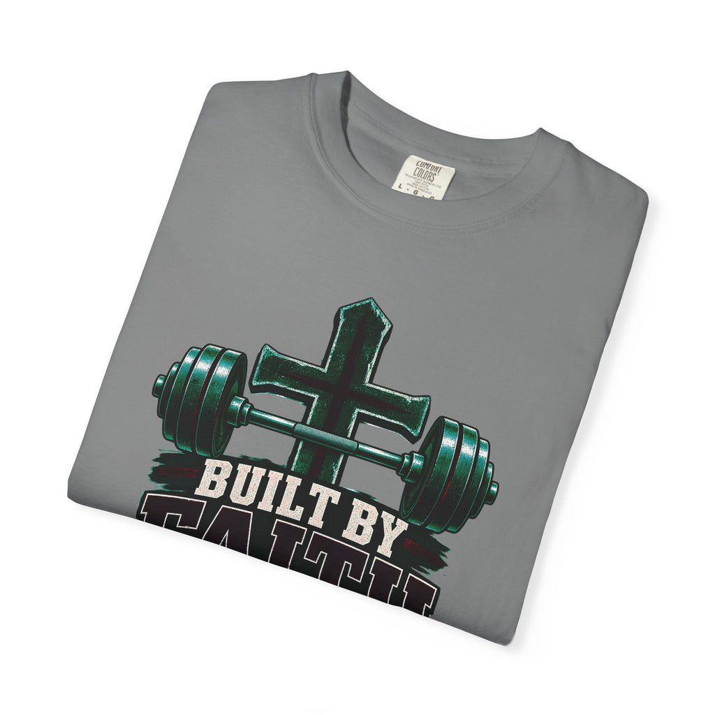 Built by Faith Cross & Barbell T-Shirt